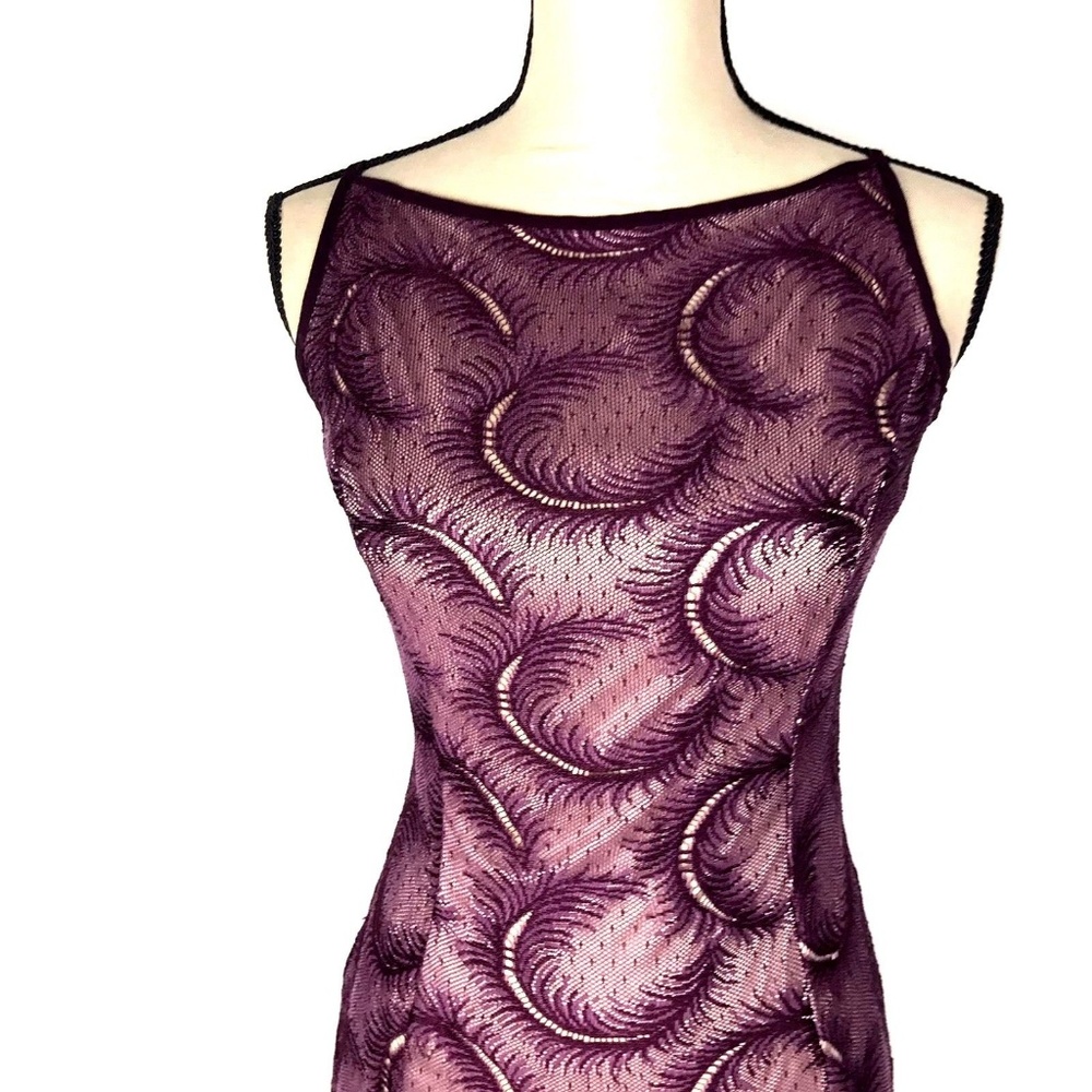 90’s Vintage Homecoming Dress Womens 0-2 Long Lace - Picture 4 of 8